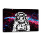 Cuadro Moderno Canvas Chango Astronauta Espacio 90x140