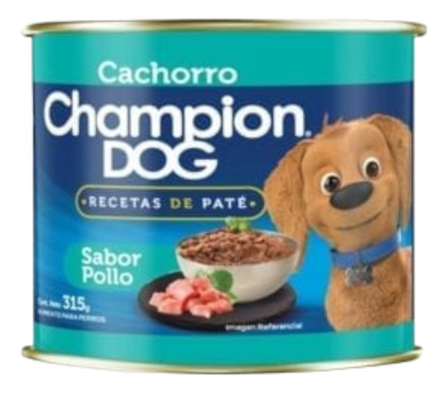 Lata Champion Dog Cachorro Sabor Pollo 315g