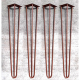 »»» X4 Patas Cobre ««« Hierro Hairpinlegs »vintage Premium«