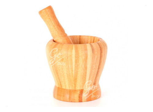 Mortero Triturador Macerador Especias Molcajete 100% Bambu