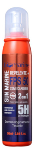 Repelente Icaridina E Protetor Solar Sun Marine Fps50 90ml