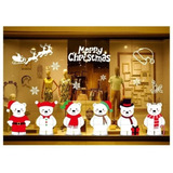 Vinil Decorativo Adhesivo Navideño De Ositos Polares 