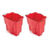 Cubeta Para Agua Sucia Wavebrake Rubbermaid Roja 2 Piezas 