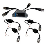 J R Kit De Transceptor Balun Pasivo Para 4 Cámaras De Cctv Color Gris