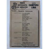 Antiguo Volante Frente Justicialista Campora Lima