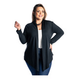 Casaquinho Feminino Plus Size Kimono Cardigan Casaco Social