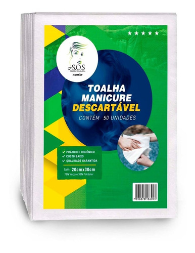 Toalha Descartável Manicure 20x30 Cm Muito Macia