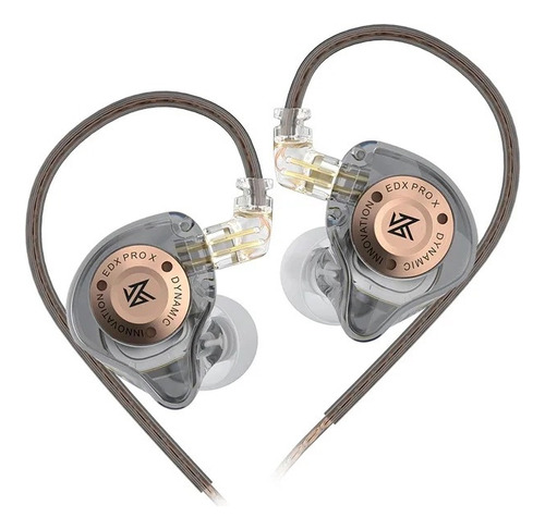 Audífonos In Ear Kz Edx Pro X Sin Microfono Clear Gray
