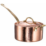 New Demmex 1.2mm Thick Hammered Copper Saucepan With Lid And