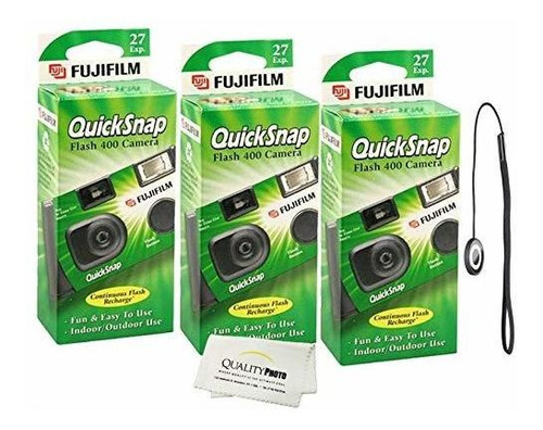 Cámara Desechable Fujifilm Quicksnap Flash 400 3 Uds De 35mm