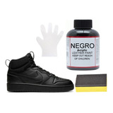 Pintura Negro Para Zapatillas Cuero Vinilico Tela /premium
