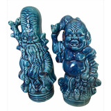 Figuras Escultura Antigua Blue Blanc Turquesa De China