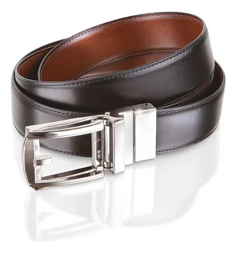 Cinturón De Ajuste Preciso Sure Fit Belt Color Negro/café Talla 28 A 42