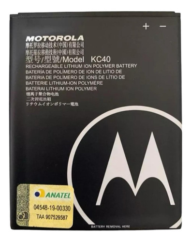 Ba-ter-ia Motorola Moto E6 Plus Xt2025 Kc40 Pronta Entrega