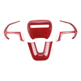 Funda De Volante Roja De Fibra De Carbono Para Jeep Charger