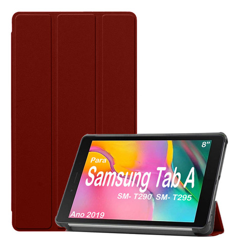 Capa Case Para Samsung Tab A8 8 Sm- T290 T295 (ano 2019) Cor Vinho