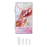 Nail Tips Hueso En Caja Pestaña Corta 500 Unidades Magickur