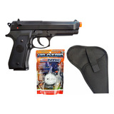 Arma Realista Pistola Airsoft Mola M92 Kwc + Bbs + Coldre