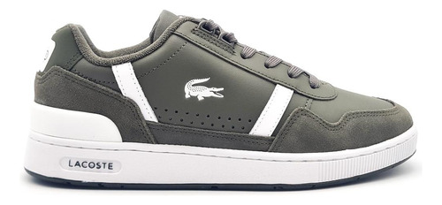 Tenis Lacoste T-clip Grey Para Hombre