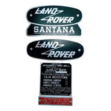 Land Rover Santana Plaquetas Emblemas 