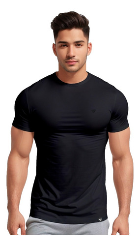 Camiseta Masculina Camisas Super Slim Voker Algodão Elastano