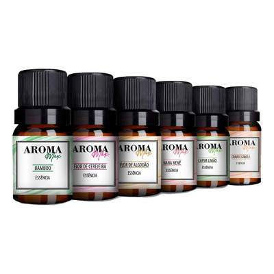 Combo 6 Essencias Óleo P/ Velas Difusor Eletrico Mais Vendas
