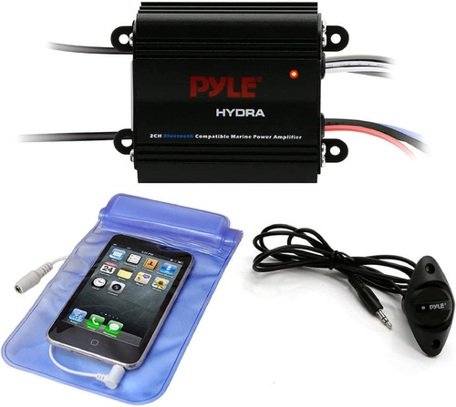 Amplificador Pyle Negro 2 Canales, 200 W Rms, Bluetooth