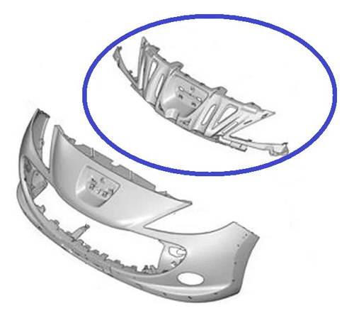 Refuerzo Superior De Parachoque Para Peugeot 207 Rejilla Foto 3