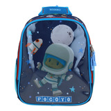 Mochila Pocoyo Astronauta Estampado Py65985-9 Kinder Chenson
