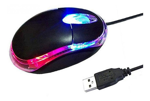 Mouse Alambrico Usb Optico Con Luz Led Ergonomico ¡