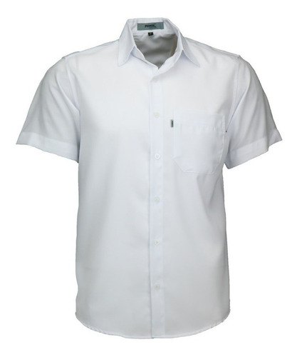 Camisa Social Masculina Amil Premium Manga Curta E Bolso