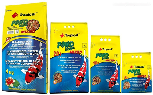 Ração Para Carpas Tropical Pond Sticks Mixed 1600gr