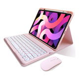 Funda Con Teclado Marca Kaitesi / Para iPad 10th / Pink