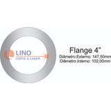 4 Flanges  4'' Aço Inox Para Tubos E Corrimão 