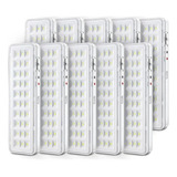 Kit 10 Luminária De Emergência 30 Leds Elgin