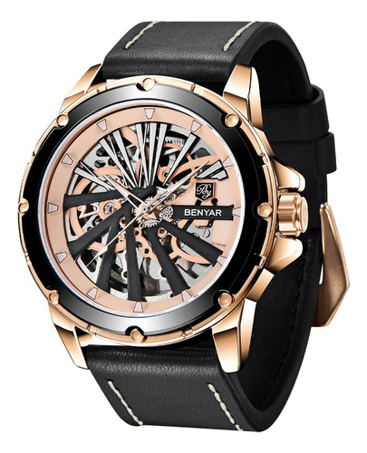 Reloj Automático Skeleton 5173 De By Benyar Para Hombre