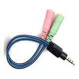 Cable Adaptador Convertidor Plug 2 A 1 Audio Y Micrófono