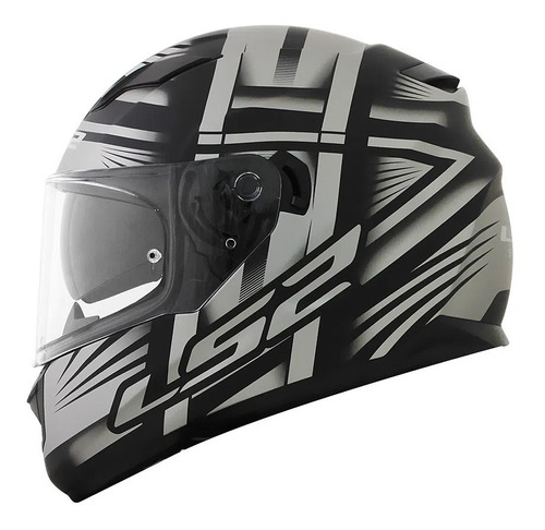 Capacete Ls2 Ff320 Stream Bang Preto/cinza Rs1