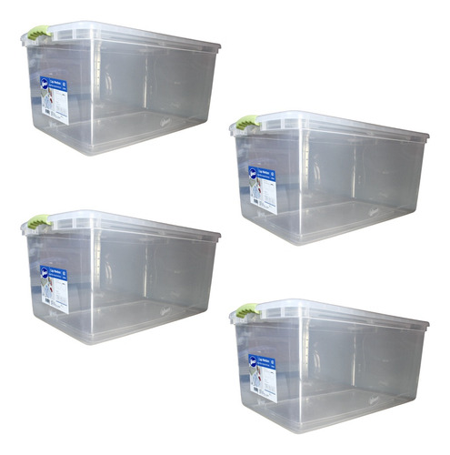 Pack 4 Cajas Organizadoras 61 Litros Wenco 66x41x31 Cm