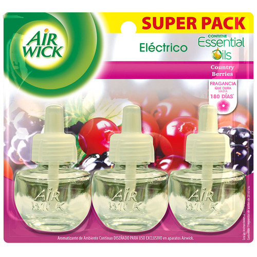 Air Wick Eléctrico Country Berries 3 Repuestos 21 Ml