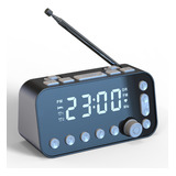 Radio Despertador Led Con Reloj, 3,5 Pulgadas, Ajustable