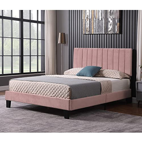 Cama Tapizada Rosa Moderna 40.94  X 79.92  X 47