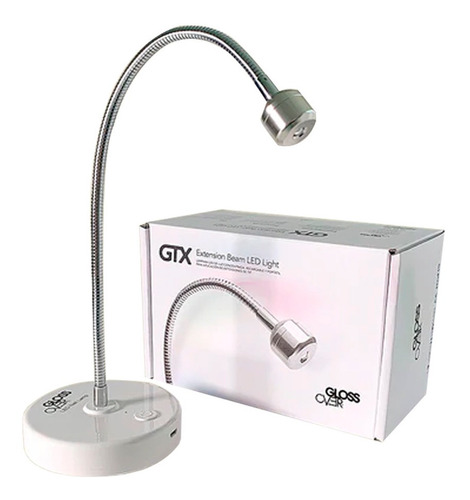 Lampara Flexible Para Uñas Gtx Recargable Gloss Over Color Blanca/plata