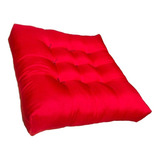 Almofada Futon Para Cadeira, 60x60 Cm Oxford Vermelha