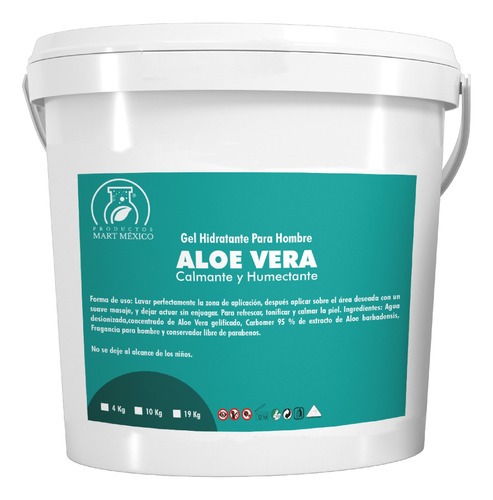 Gel Hidratante De Aloe Vera Para Hombre 4 Kilos