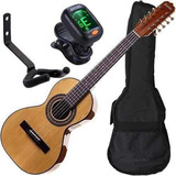 Kit Viola Caipira Acústica Aço Capa Afinador Rv151 Rozini