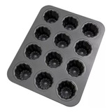 Molde Para Tartas Canele, Antiadherente, 12 Cavidades