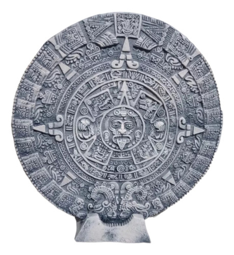Figura Resina Para Acuario Calendario Azteca Mediano 30x28cm