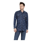 Camisa Vaquera Hombre Wrangler Regular Fit Manga Larga 406