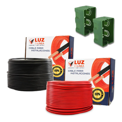 Combo: 200m Cable Calibre 14 Y 2 Chalupas Eléctricas Casas Cubierta Seleccionable